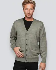 Ansett Agate Grey Super Wash Wool Cardigan