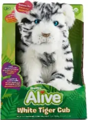 Wowwee Alive Cubs White Tiger Cub Interactive Plush Cub Realistic BRAND NEW