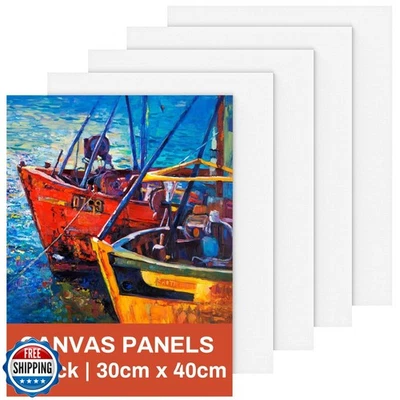 Canvas for Painting 11.7x15.7 inches, 5 Packs Blank Canvas Board Cotton Acid-