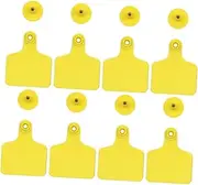 Kisangel 1set Cattle Ear Tag Sheep Ear Tags Ear Tags for Goats Ear Tags for Livestock The Lamb Livestock Supplies Cow Ear Tag Livestock Ear Tags Ear Tags for Cattle Blank Yellow TPU 100pcs