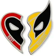 SalesOne LLC Marvel Studios Deadpool & Wolverine Best Friends 2-Piece Enamel Pin Set | Badge Accessories for Lanyard, Backpack, Clothes, Enamel, no gemstone