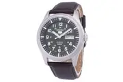 Seiko 5 Sports Automatic Japan Made Ratio Dark Brown Leather SNZG09J1-LS11 Men's Watch
