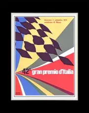 1971 Italian Grand Prix Monza Circuit - Matted for 11x14 Frame
