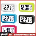 Temperature Alarm Clock LED Display Digital Backlight Calendar Desktop Snooze