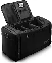 [KXKS.] (Kicks Kase Premium Sneaker Bag & Travel Duffel Bag - 3 adjustable compartment dividers - For shoes, clothing and gym, Triple Black, Travel Duffel Bag With Adjustable Inner Compartments