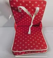 American Girl Foldable Travel Seat 18'' Doll Red White Car Plane Bus Train NEW