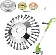 Steel Wire Rotary Brush Cutter - 6 Inch & 8 Inch Lightweight Gardening Lawnmower Cutter,Steel Wire Cutter Trimmer Heads, Wire Wheel Trimmer Heads, Straight Shaft Trimmer