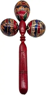 Dickly Maraca Hand Percussion Instrument Rumba Shaker Music Instrument for Party Performance, Red