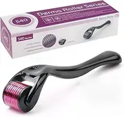 0.5mm Derma Roller for Skin Hair Care, 540 Titanium Microneedles for Enhances Skin Texture Reduces Fine Line Acne Scars and Promote Healthy Hair Growth for All Skin Types and Home Skincare Treatments