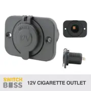 12V Cigarette Socket - Flush Mount Outlet Plug Power Car Boat 4x4 Caravan Marine