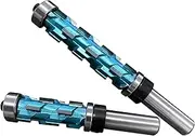 2PCS Flush Trimming Bit 4-7/8'' & 3-7/8'', 1/2 Inch Shank Top Bearing Flush Trim Router Bit, Double Bearing Spiral Trimmer for Wood Trimming