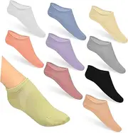 [SHERCHPRY] Silicone Heel Design Women Socks 12 Pairs of Low Cut Ankle Length Breathable Cotton Socks