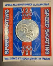 General Mills US Olympics 1998 NAGANO Speed Skating Collectible Coin Token