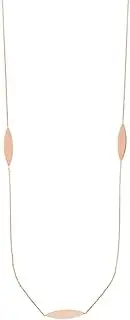 [Generic] 925 Sterling Silver Rose Plated Long and Lovely Solid Tear Station Jewelry Gifts for Women - 91 Centimeters