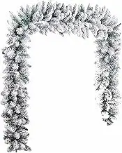 CUCUFA Christmas Garland, 71" Snowy Decorations, Artificial Snowy Christmas Tree Garland