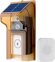 Snblzhef Smart Doorbell Camera with Solar Charging, Waterproof, Night Vision, HD, Two-Way Intercom Voice for Home Security