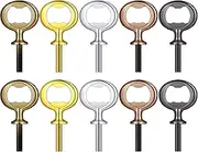 Patelai Metal Bottle Opener Blank Stainless Steel Flat Bottle Inserts Kit Threaded Beer Hardware for Valentine's Day Wedding Wine Party Wood Turning DIY Handmade Project Craft(10 Pieces)