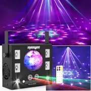 Disco Light Party Light, DJ Lights 4 in 1 with Disco Ball, LED Pattern Lights,