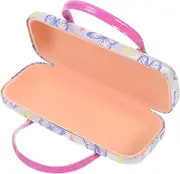 [CHILDWEET] Box children's creative portable glasswear drinking glasses makeup kit for girl purse handles Child Glasses cartoon glasses holder decorative eyeglasses container flocking