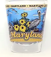 Maryland State Wraparound Shot Glass Glassware