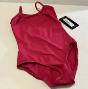 NEW Bloch Dance Girl’s Size 4/6 Pink Sleeveless Leotard Thin Spaghetti Straps