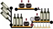 Wine Shelf Organizer Creative Wine Cabinet Industrial Style Wall Decorative Iron Pipe Shelves Home Wall-Mounted Wine Racks Wine Holder Portable