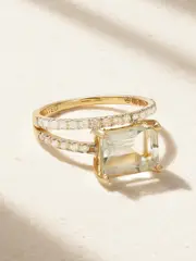 [Mateo] Mateo - Point Of Focus 14-karat Gold, Amethyst And Diamond Ring - 7 7 Gold