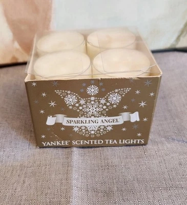 Yankee Candle white Tea Lights 12 Pack Sparkling Angel Scented Vintage