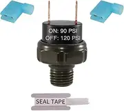 CompStudio 90-120 PSI Air Pressure Switch Tank Mount Type Thread 1/4" NPT 12V/24V for Train/Air Horn