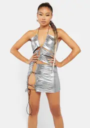 Sonic Hot Beat Lace Up Mini Dress