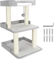 Cat Tree, Cat Tree Tower, 3 Layers Stable Scratch r esistant Multifunctional Cat Bed Climbing Frame,Cat Tower for Indoor Cats,