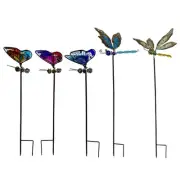 Butterfly Garden Stake Metal Yard Art Holiday Fairy Garden Accessories Outdoor