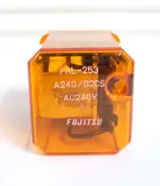 240V AC Panel Mount Relay DPDT Fujitsu FRL-253 High Current Japan Fast Post New!
