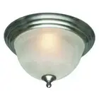 Project Source 1-Light 10-in Brushed Nickel Led; Incandescent Flush Mount