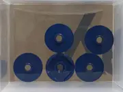 LEGO Parts - Dark Blue Tile, Round 2 x 2 with Open Stud - No 18674 - QTY 5