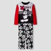 Disney Mickey Mouse Boys Shirt & Pants Pajamas Set w/ Sleep Sack, Size XS, S, M