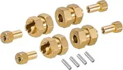 INJORA RC Brass Extended Hex Wheel Hubs for 1/24 RC Crawler Car Axial SCX24 90081 Upgrade Parts