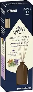 Glade Aromatherapy Reed Diffuser, Infused with Essential Oils, Lavender and Sandalwood Home Fragrance, 1 Count