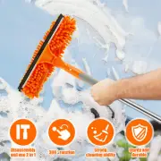 Window Cleaning Squeegee Kit with 2 Cleaning Pad Squeegee Window Cleaner qrIME