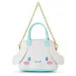 【震撼精品百貨】大耳狗 CINNAMOROLL 喜拿狗可愛大臉PU皮革迷你波士頓包風掛鍊 震撼日式精品百貨