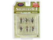 "Soldiers 64" 6 piece Diecast Set Military Figures 1/64 Scale Models
