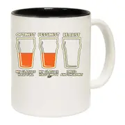 Optimist Pessimist Realist Beer Mug Cup