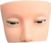 Eyelash Mannequin Head Lash Mannequin Flat Eyelash Mannequin Makeup Practice Face for Artists, Straight Eyelashes