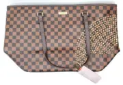Sprayground One Billion Shark Stacks Checker Shoulder Bag in Luxe Vegan Leather