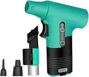 Handheld Brus Jet Fan 130,000Rpm Turbofan High Power Blower Compr Ed Air Er Keyboard Cleaning Tool with Type-C Charging Face Green