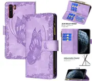 Oppo A91 Case Wallet Cover Purple