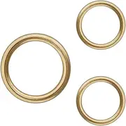 Curtain Upholstery Rings Brass Plated 13 mm Roman Blind Curtain Rings O Shaped Blind Roman Rings Brass Plate Rings for DIY Roman Curtains Rings Pack of 100.