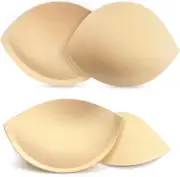Push up Bra Pads Inserts 2 Pairs Breast Enhancer Cups A/B, C Cup Sizes