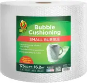Duck Brand Bubble Wrap Roll, Original Bubble Cushioning, 12" x 175'
