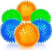 Squeaky Balls for Pet Small Puppy, TPR Fetch Spike Balls for Dogs, Rubber 6 Pack